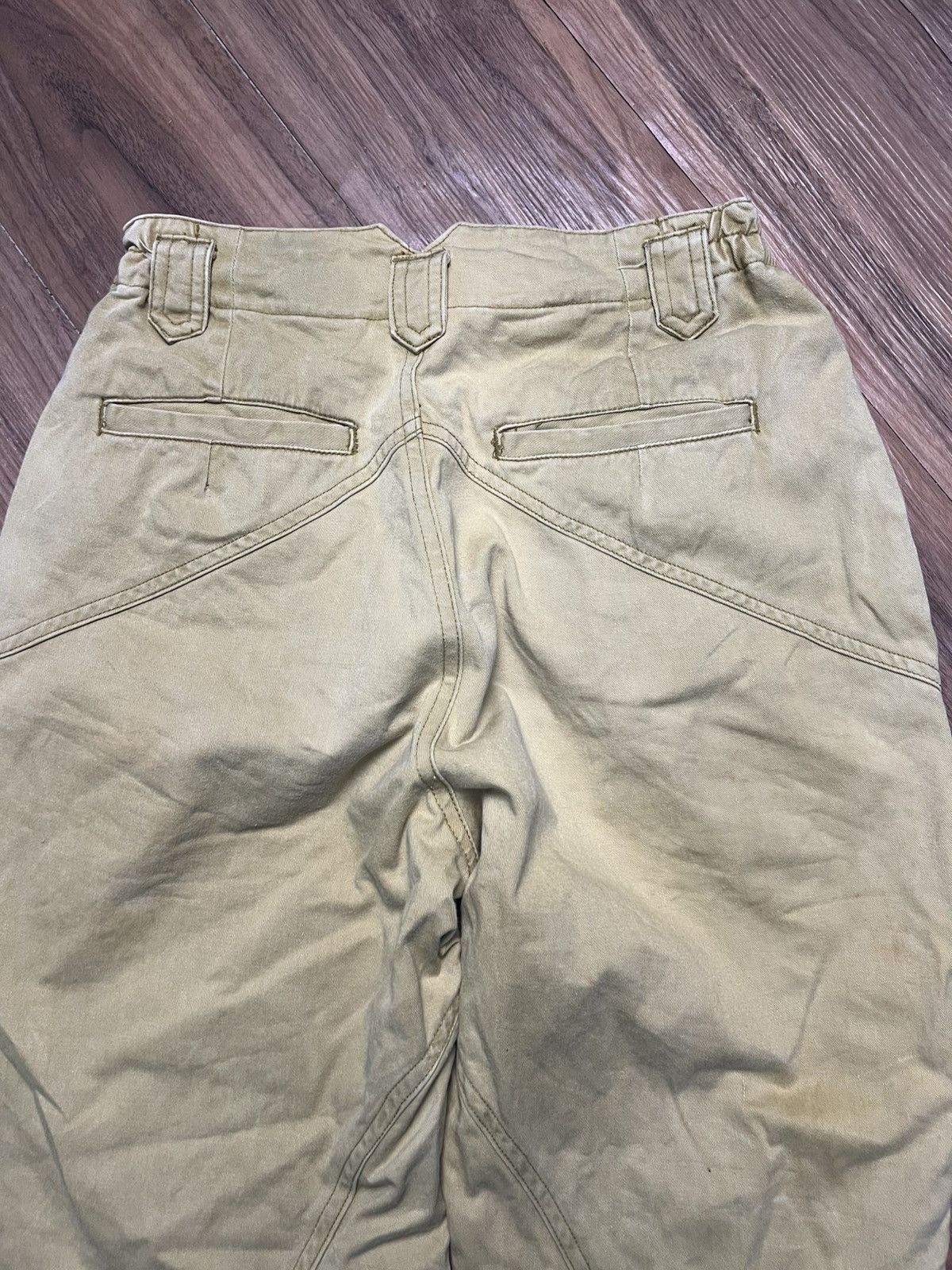 If Six Was Nine LA VIE EN ROSE Panelled Khaki Ankle Zip Pants (42) Size US 26 / EU 42 - 13 Thumbnail