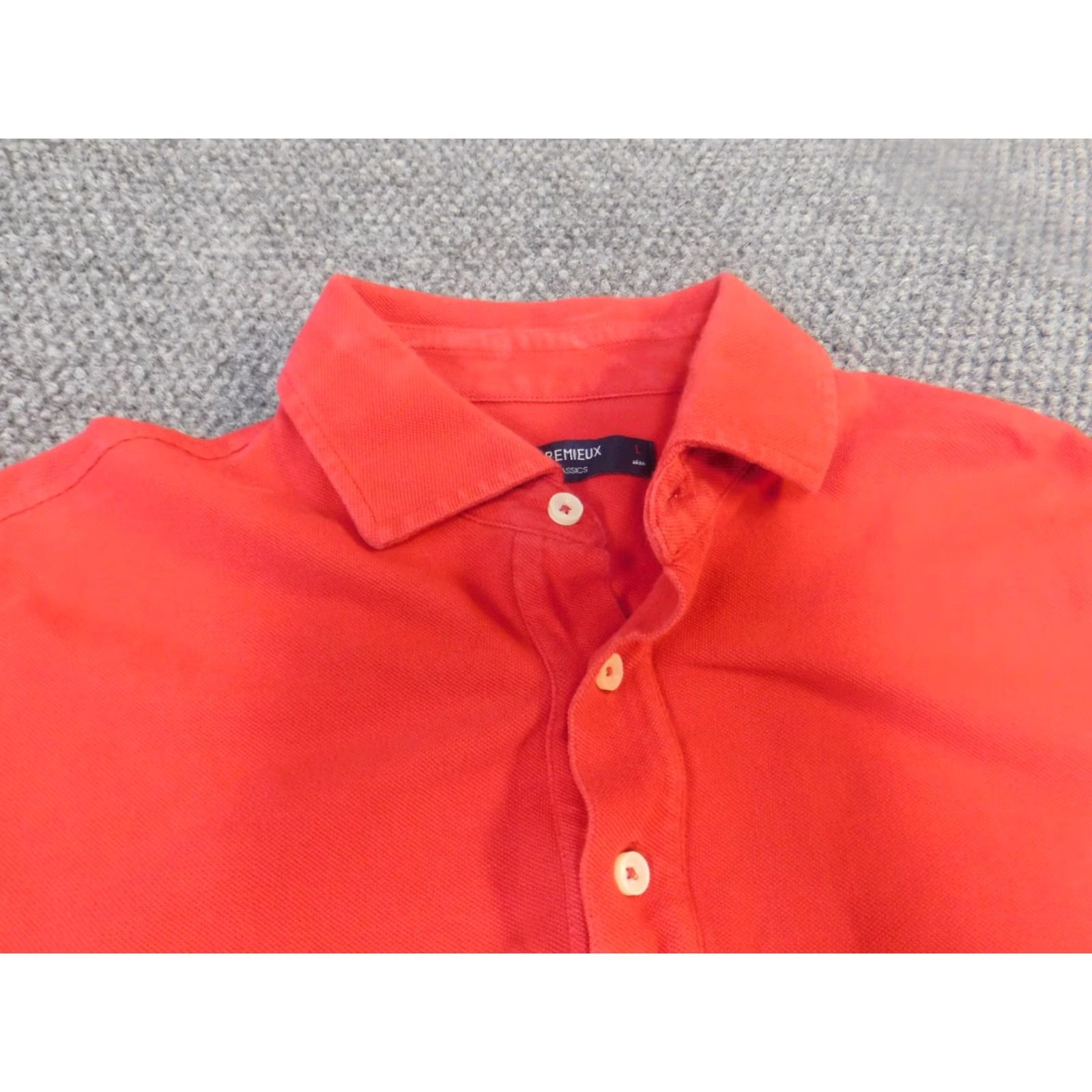 Cremieux Cremieux Polo Shirt Mens Large Red Classic Collared Short Sleeve Golf Breathable 100% Cotton Logo Size US L / EU 52-54 / 3 - 7 Thumbnail