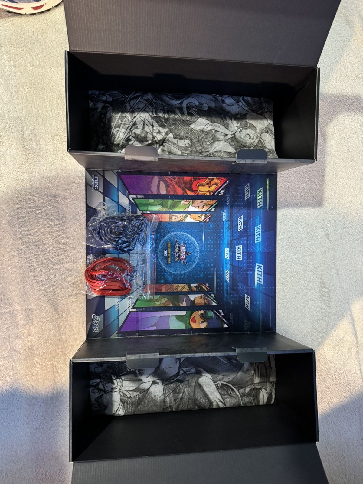 Asics × Kith × Marvel Comics ASICS Gel Nimbus 10.1 Kith Marvel v Capcom Ironman v Megaman Size US 8.5 / EU 41-42 - 15 Thumbnail