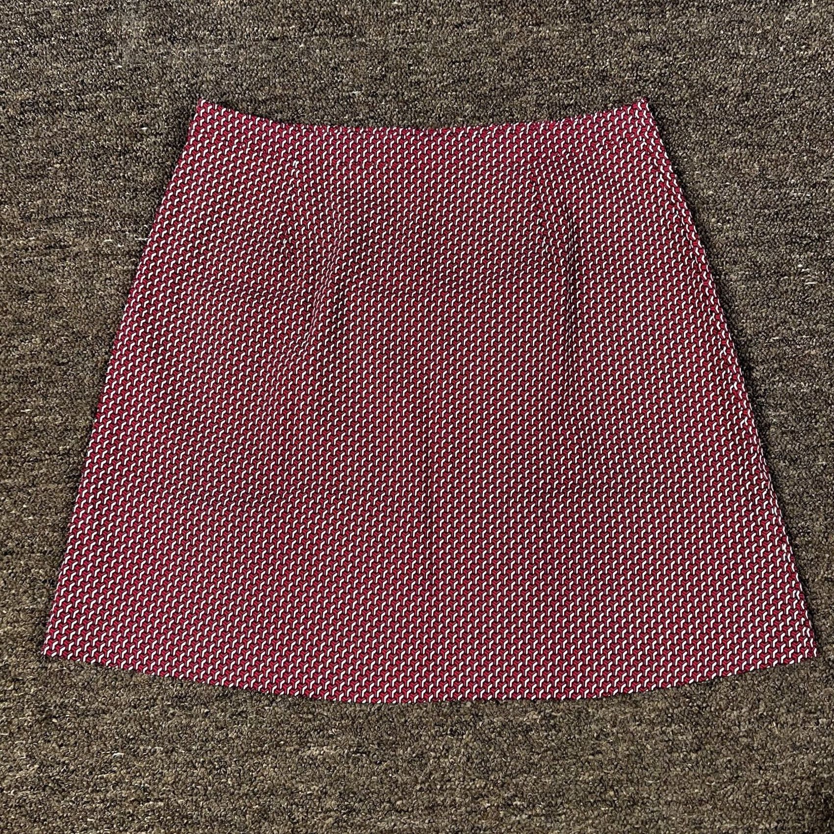 Vintage Margaret M Skirt A-Line Womens Large 32” Waist Red Stretch Fit Short Vintage No Size 36" / US 14 / IT 50 - 3 Thumbnail