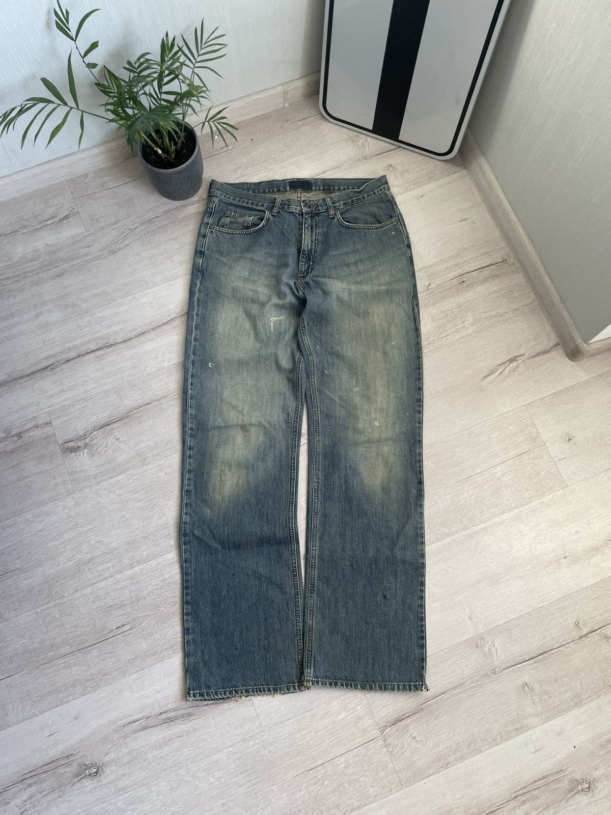20471120 Vintage Coffee Fade Jeans Distressed Undercover Style Y2k Size US 32 / EU 48 - 1 Thumbnail