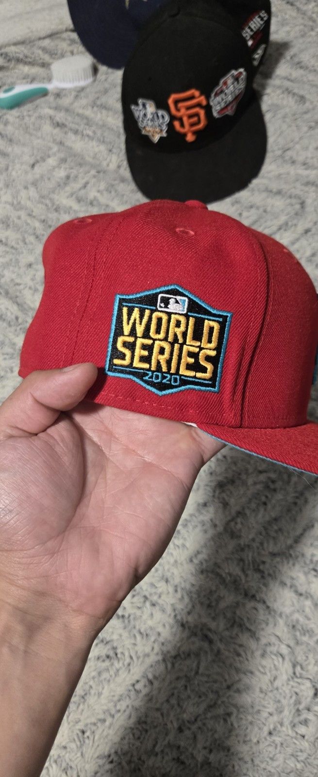 New Era Dodger Fitted red 7 1/8 Size ONE SIZE - 2 Thumbnail