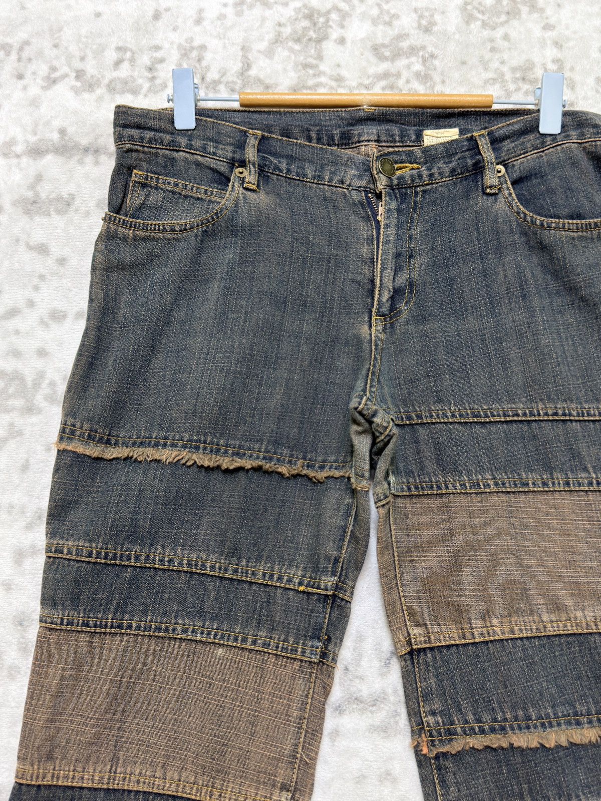 Hysteric Glamour Hagi Patchwork Flared Y2K Grunge Denim Size US 30 / EU 46 - 4 Thumbnail