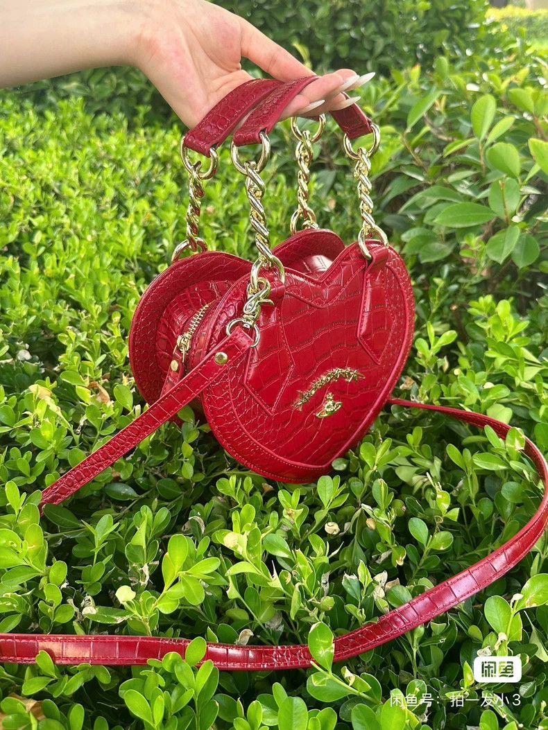 Vivienne Westwood Vivienne Westwood Crocodile pattern red heart handbag Size ONE SIZE - 5 Thumbnail