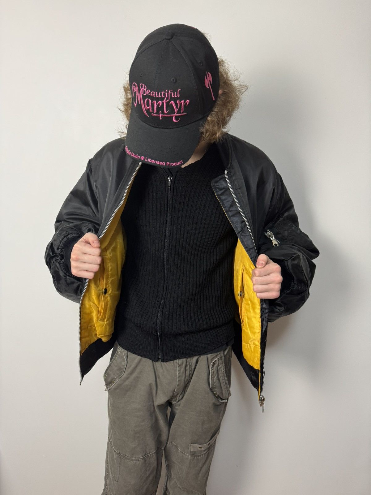 Schott 90s Vintage Schott MA-1 Bomber Jacket oversized Avant-Garde Size US L / EU 52-54 / 3 - 13 Thumbnail