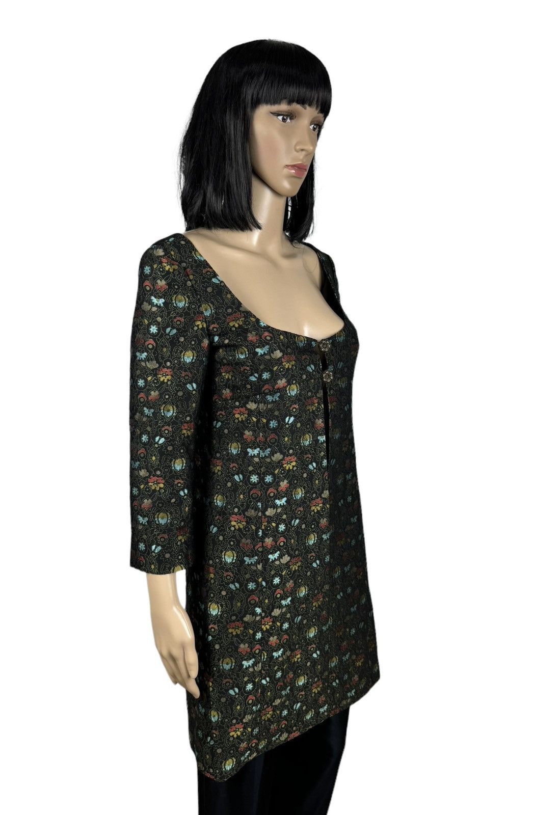 Miu Miu Miu Miu Coat Dress Wool Embroidered Floral Printed size 42 Size M / US 6-8 / IT 42-44 - 4 Thumbnail