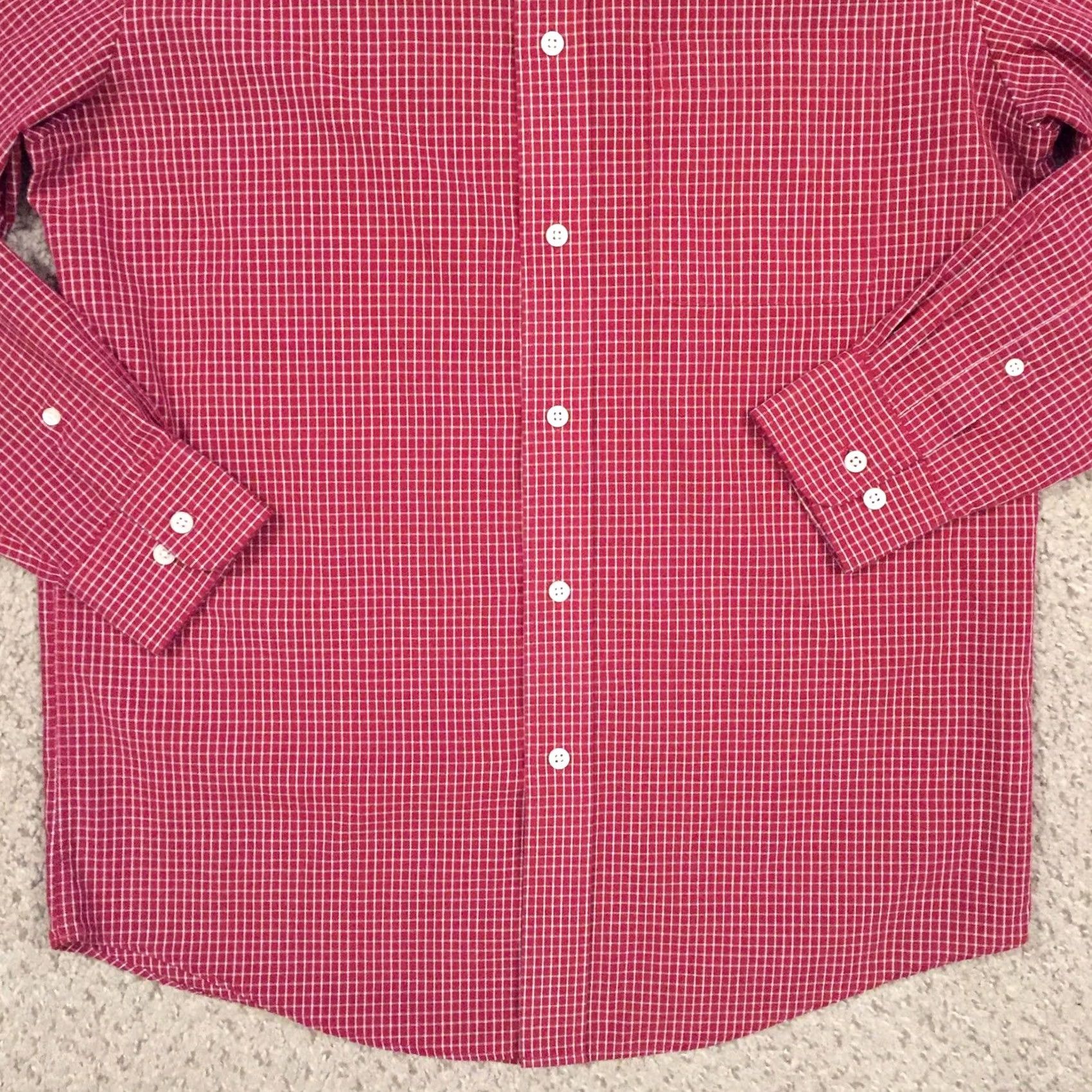 Croft & Barrow Croft & Barrow Shirt Mens 15 Red Plaid Long Sleeve Button Up Size US M / EU 48-50 / 2 - 4 Thumbnail