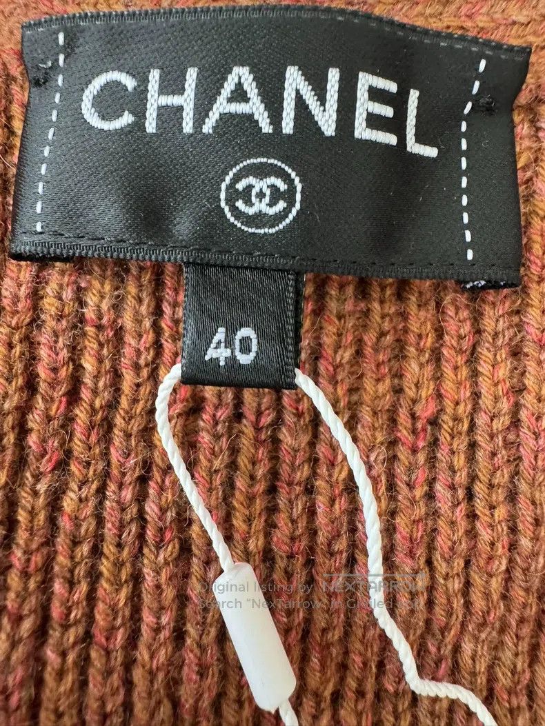 Chanel Chanel Orange cashmere alpaca wool vest Size S / US 4 / IT 40 - 3 Thumbnail