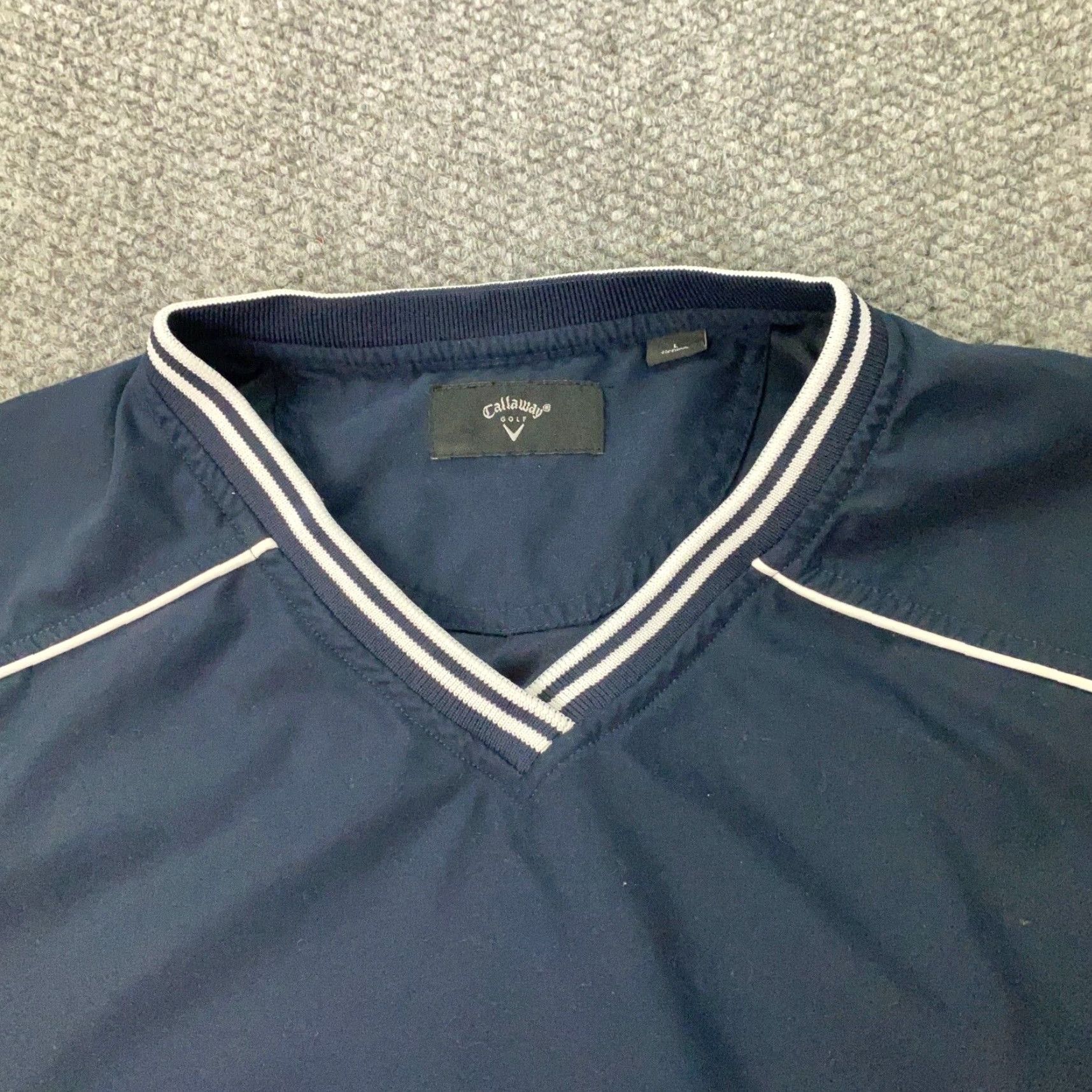 Callaway Callaway Mens Golf Shirt Large Blue Pullover Windbreaker Pockets V-Neck Size US L / EU 52-54 / 3 - 2 Thumbnail