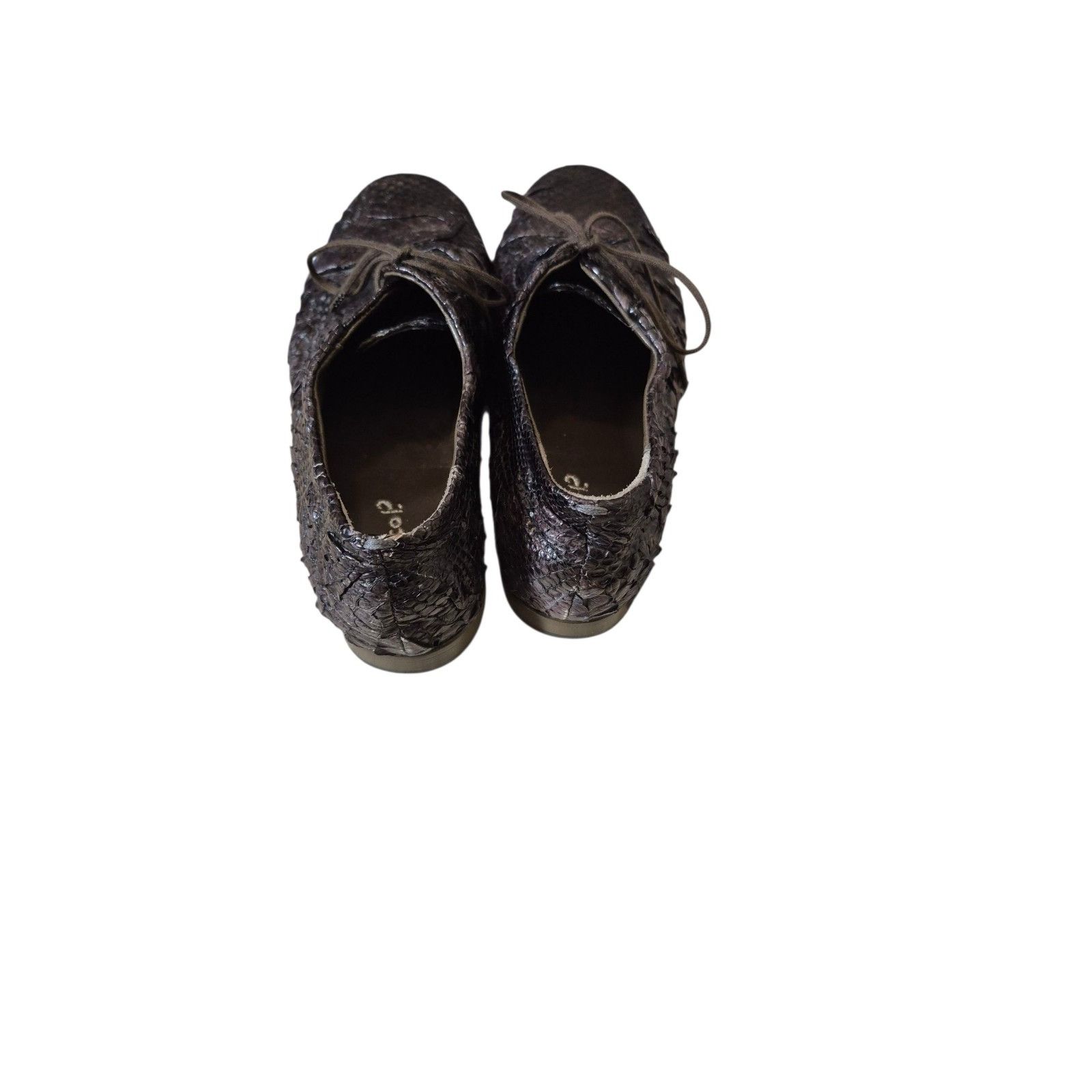 Other Rocco P. Snakeskin Leather Oxford Shoes Brown Sz 37.5/7 Size US 7 / IT 37 - 3 Thumbnail