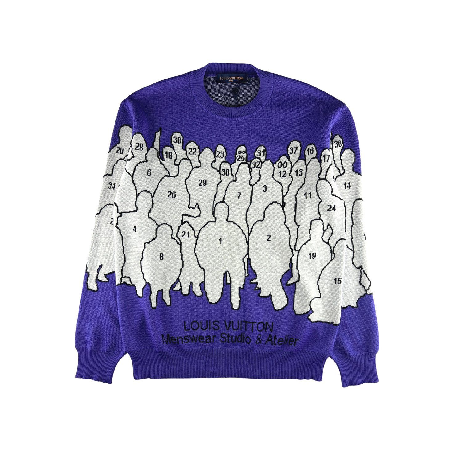 Louis Vuitton Louis Vuitton Purple Studio Jacquard Knit Sweater Size US XL / EU 56 / 4 - 2 Thumbnail