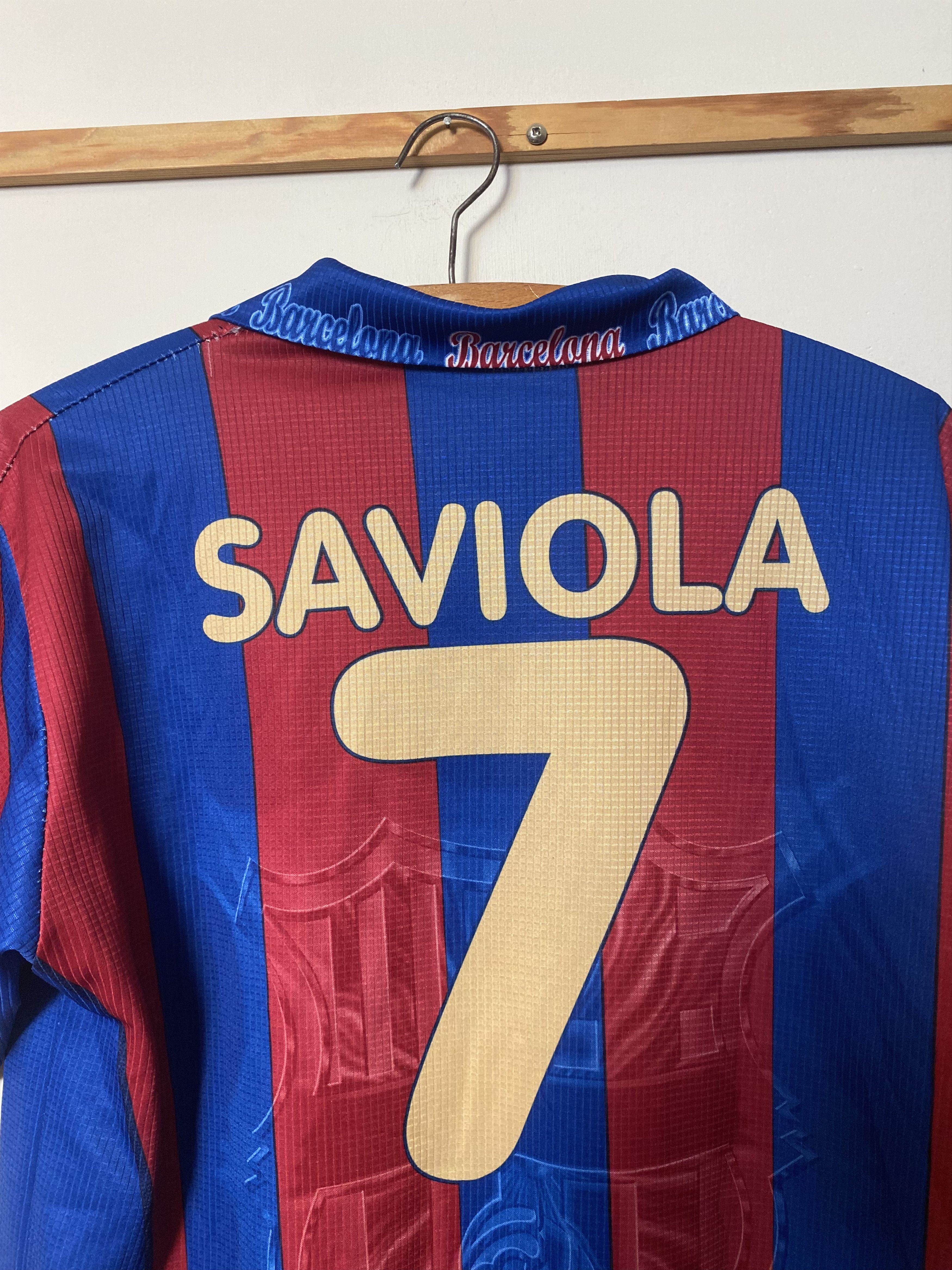Other Vintage F.C. BARCELONA #7 SAVIOLA - 2002 - 2003 - S - UNIQUE Size US S / EU 44-46 / 1 - 3 Thumbnail