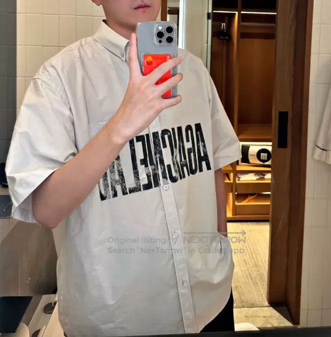 Balenciaga Balenciaga size 37 White Destroyed Reversed Logo Shirt Sho Size US XS / EU 42 / 0 - 8 Thumbnail