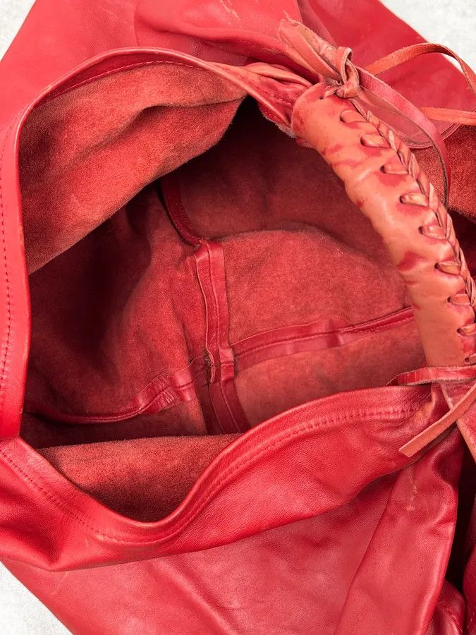 Maison Margiela 2010s Maison Martin Margiela Red Leather Contemporary Handle Bag Size ONE SIZE - 7 Thumbnail