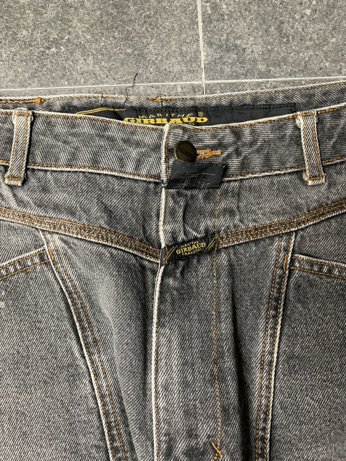 Marithe + Francois Girbaud 2000s Marithe Francois Girbaud Stone Washed Panelled Jeans Size US 30 / EU 46 - 4 Thumbnail