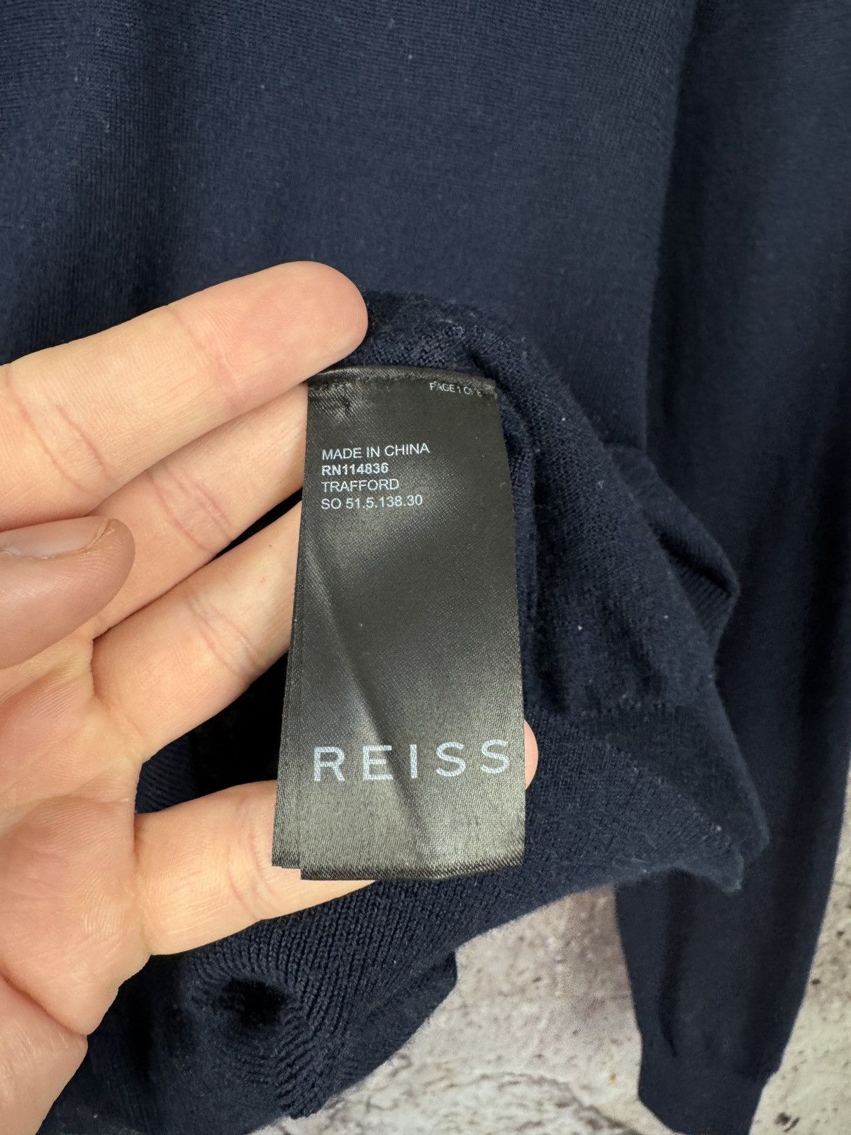 Other × Reiss Men’s Reiss Polo Shirt Long Sleeve Pullover Size XS Size US XS / EU 42 / 0 - 5 Thumbnail