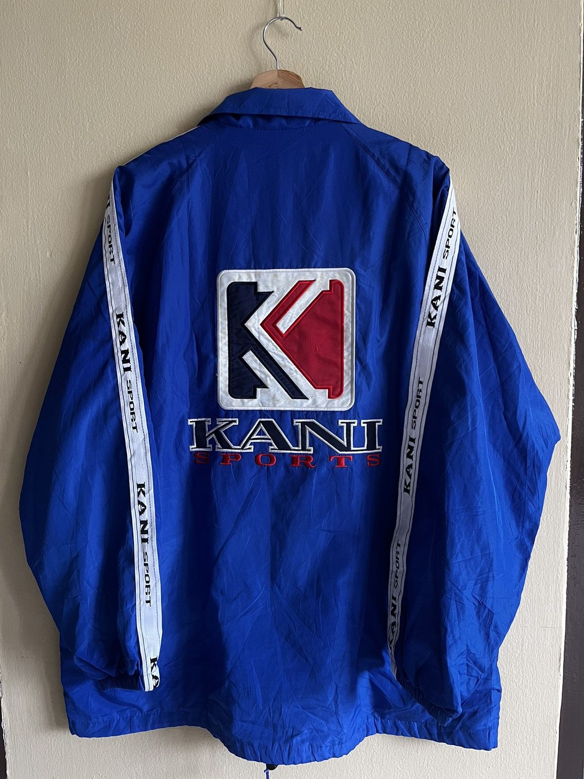 Karl Kani Vintage 90's Kani Sport Side Tape Windbreaker Size US XXL / EU 58 / 5 - 1 Thumbnail