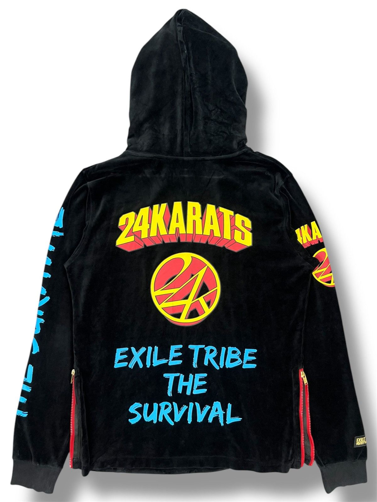 Japanese Brand 24Karats Velvet Asymmetrical Zip Ups Hoodie Size US L / EU 52-54 / 3 - 3 Thumbnail