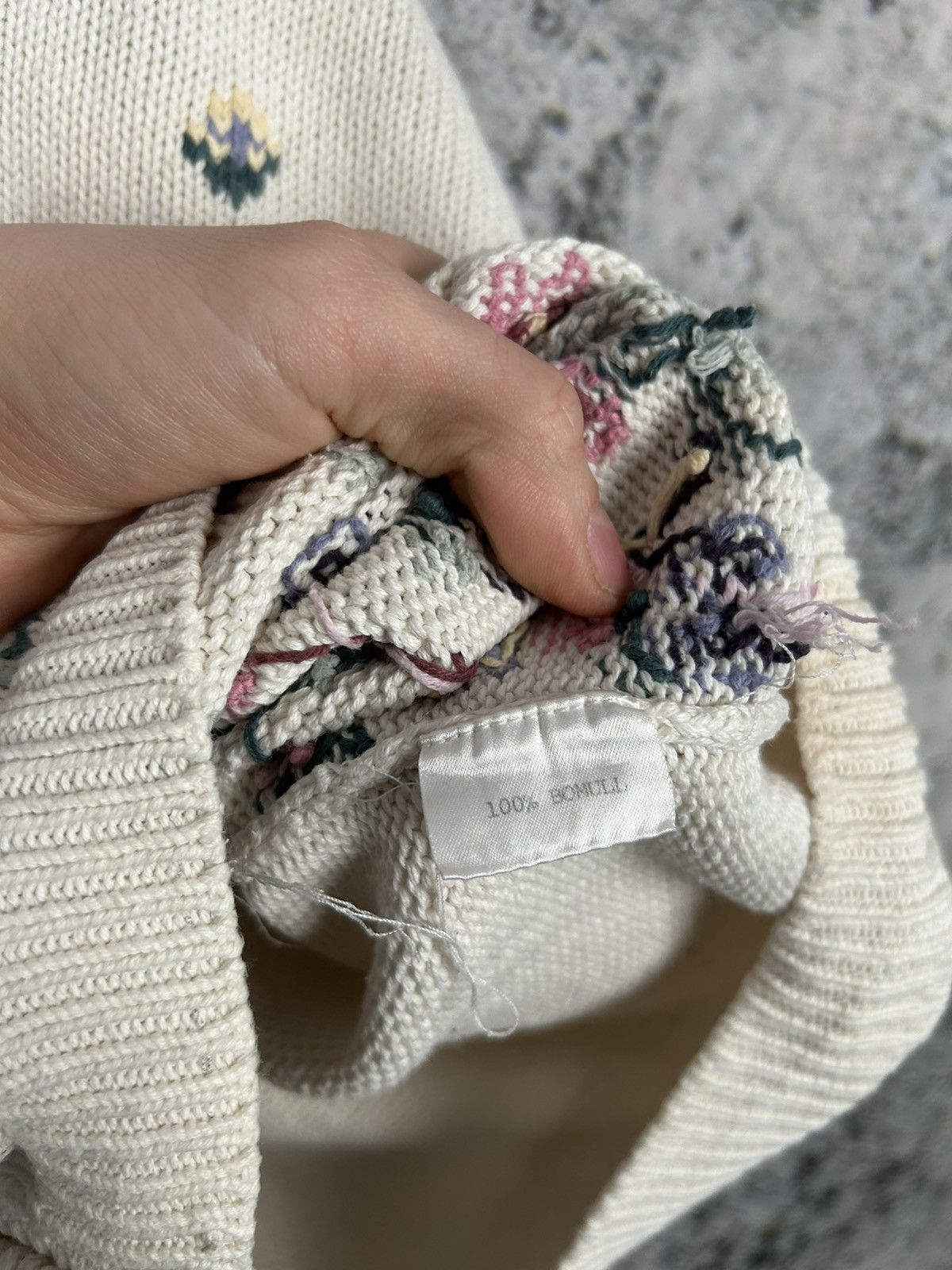 Japanese Brand Vintage Cardigan Sweater Avant Garde Japanese Flowers 90s Size US L / EU 52-54 / 3 - 7 Thumbnail