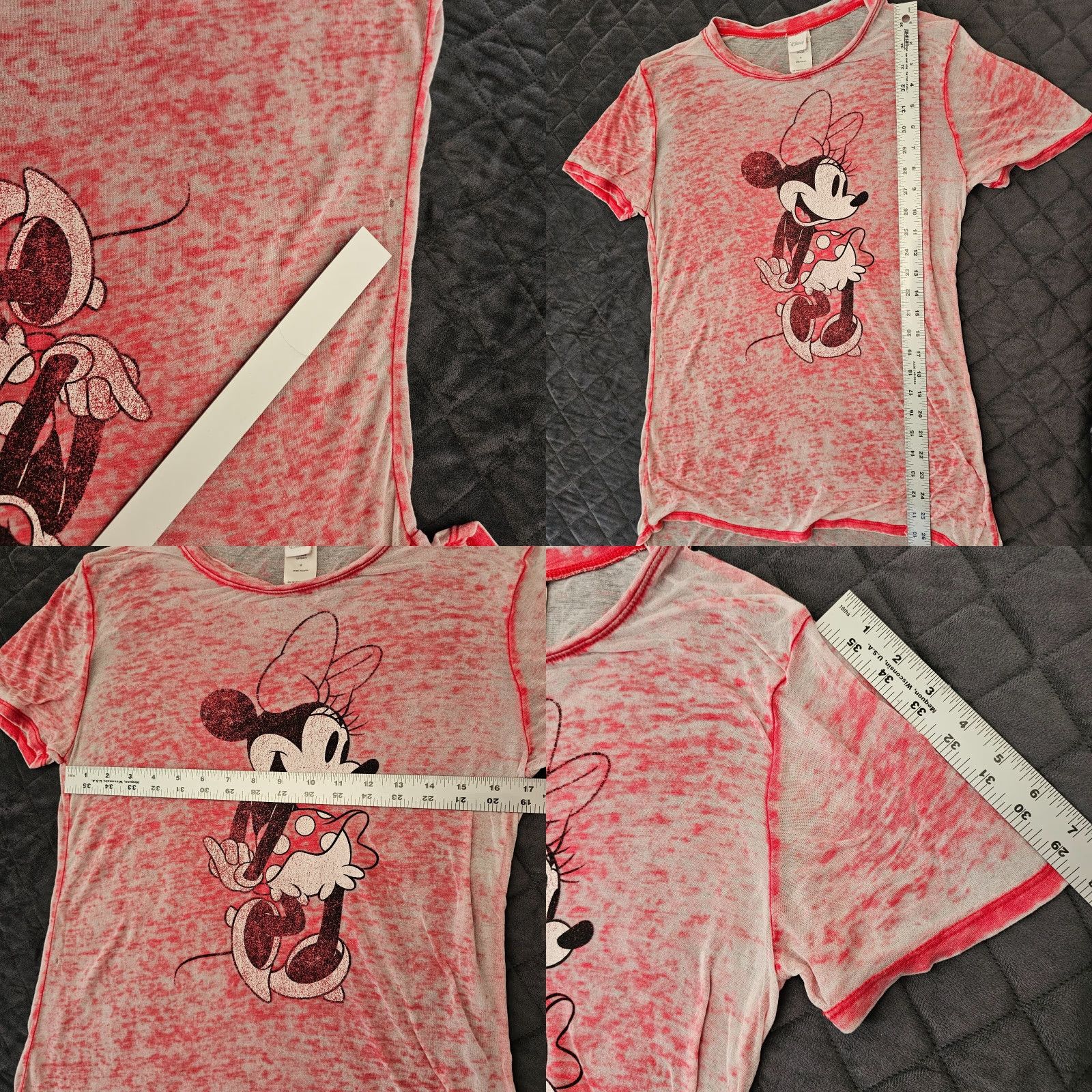 Disney Disney T-Shirt Womens M Red Minnie Mouse Short Sleeve Crew Neck Pullover Logo Casual 90s Size M / US 6-8 / IT 42-44 - 8 Thumbnail