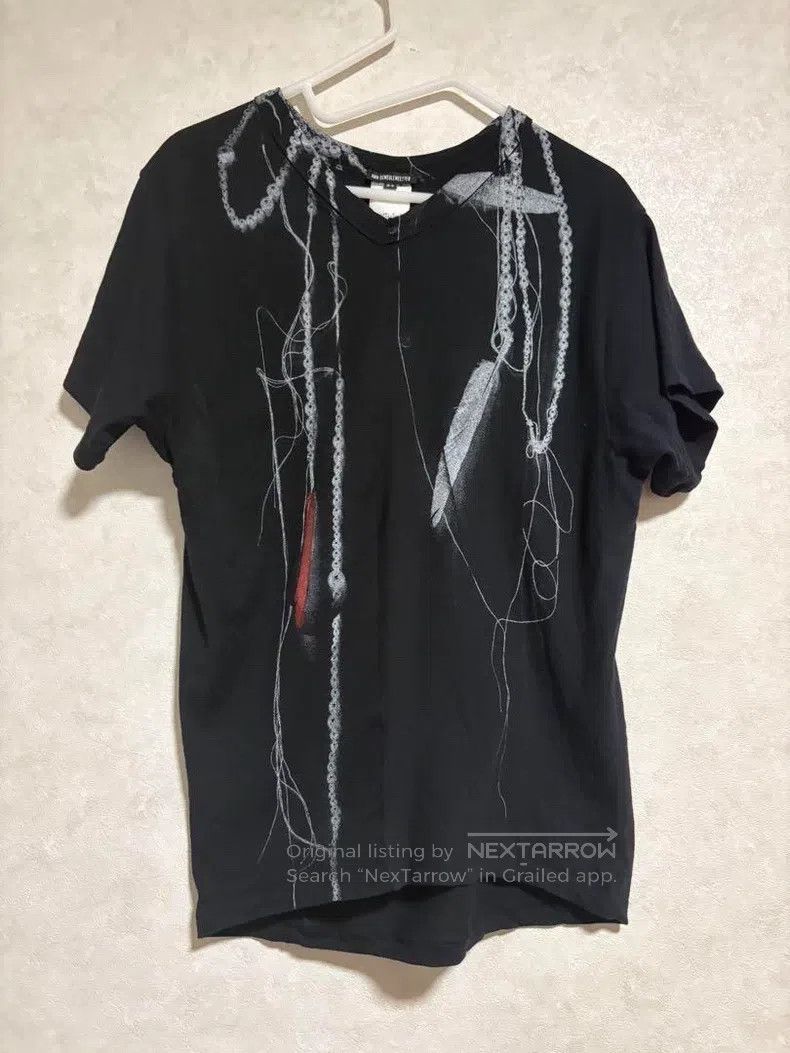 Ann Demeulemeester Ann Demeulemeester 34 17ss Black Feather Necklace T-Shirt Size S / US 4 / IT 40 - 1 Thumbnail