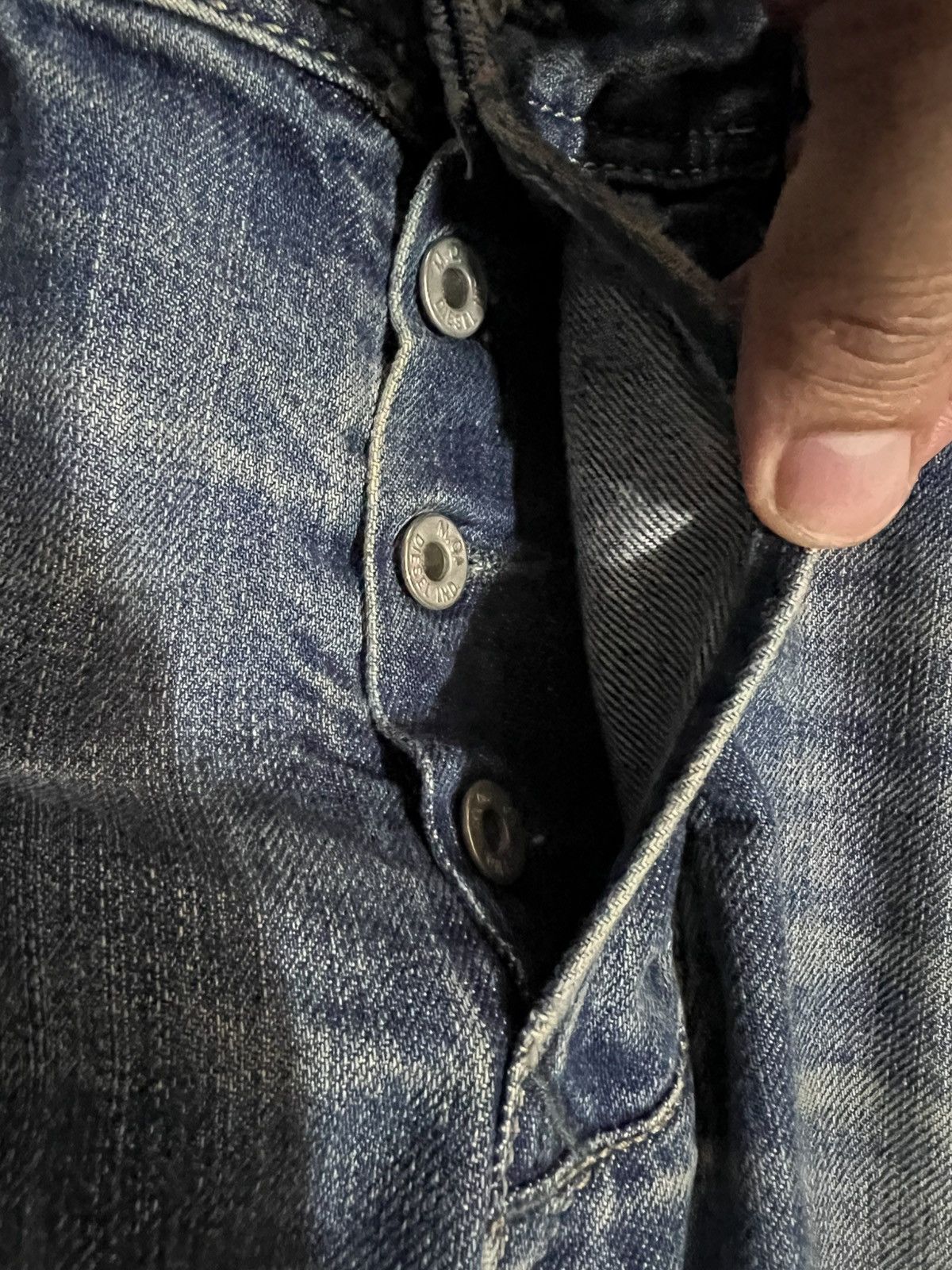 Diesel × If Six Was Nine 🌈Baggy🌈Vintage Diesel Industry Distress Jean Size US 35 - 12 Thumbnail