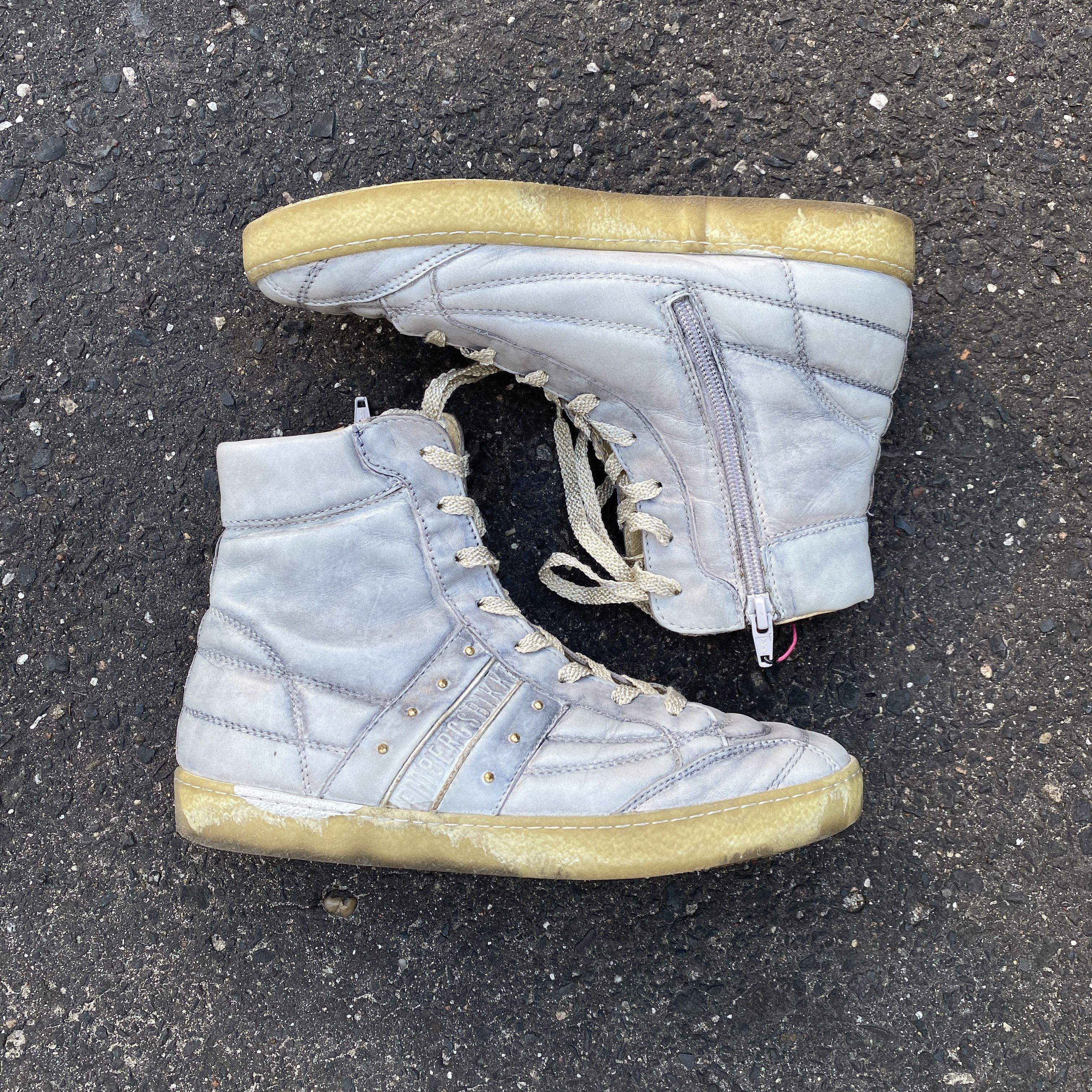 Dirk Bikkembergs Dirk Bikkembergs Washed Grey High Top Sneakers - 37 Size US 6 / IT 36 - 5 Thumbnail