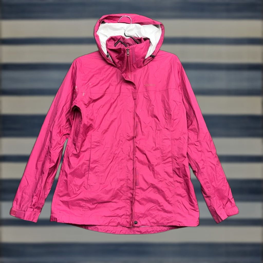 Marmot Marmot Jacket Womens Medium Pink Hooded Puffer Coat Outdoors Shell Rain Hiking Size M / US 6-8 / IT 42-44 - 1 Thumbnail