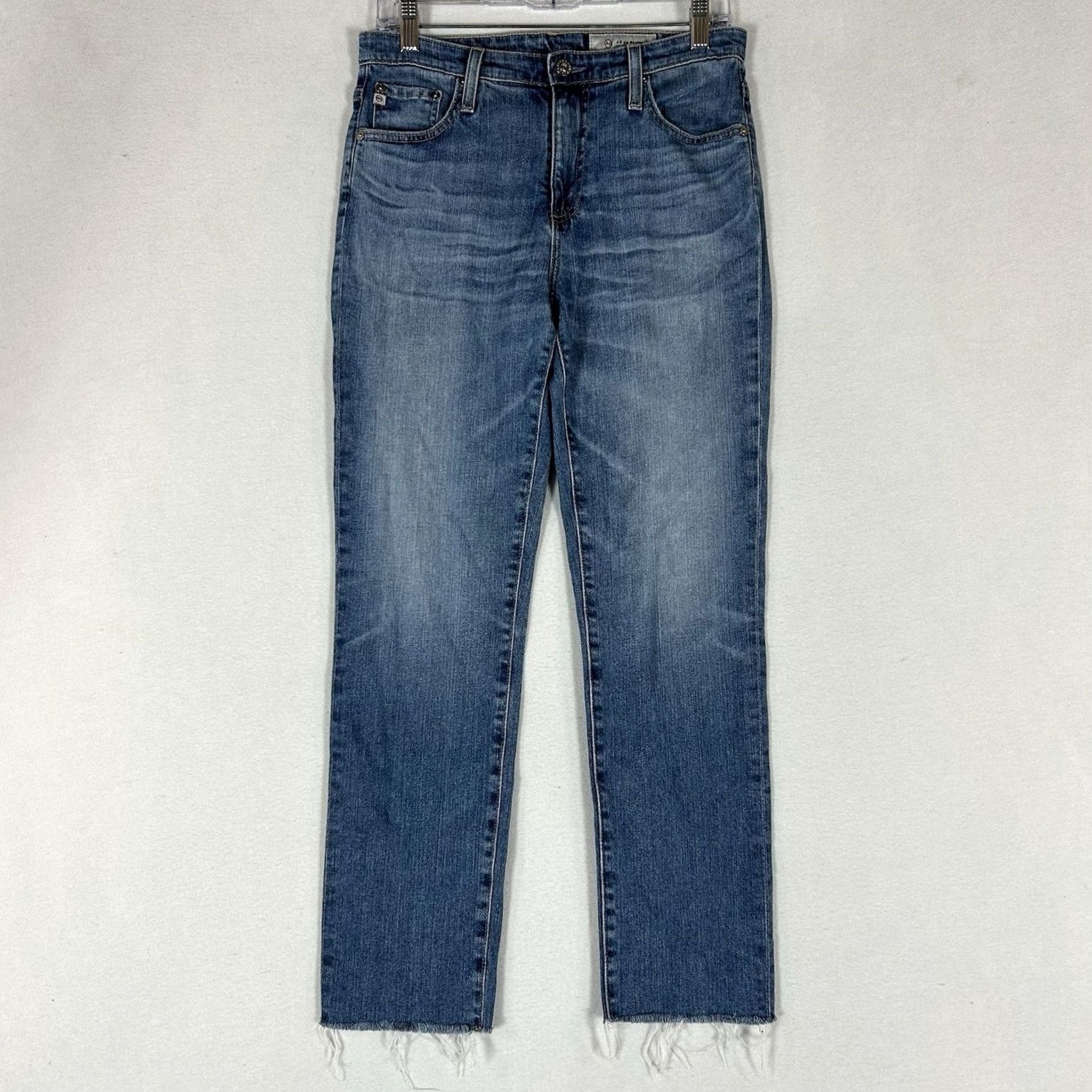 Vintage AG Adriano Goldschmied Jeans Straight Leg Womens 28R Light Wash Mid Rise USA Denim 5-Pocket Modern Classic Mens? Size 28" / US 6 / IT 42 - 2 Thumbnail