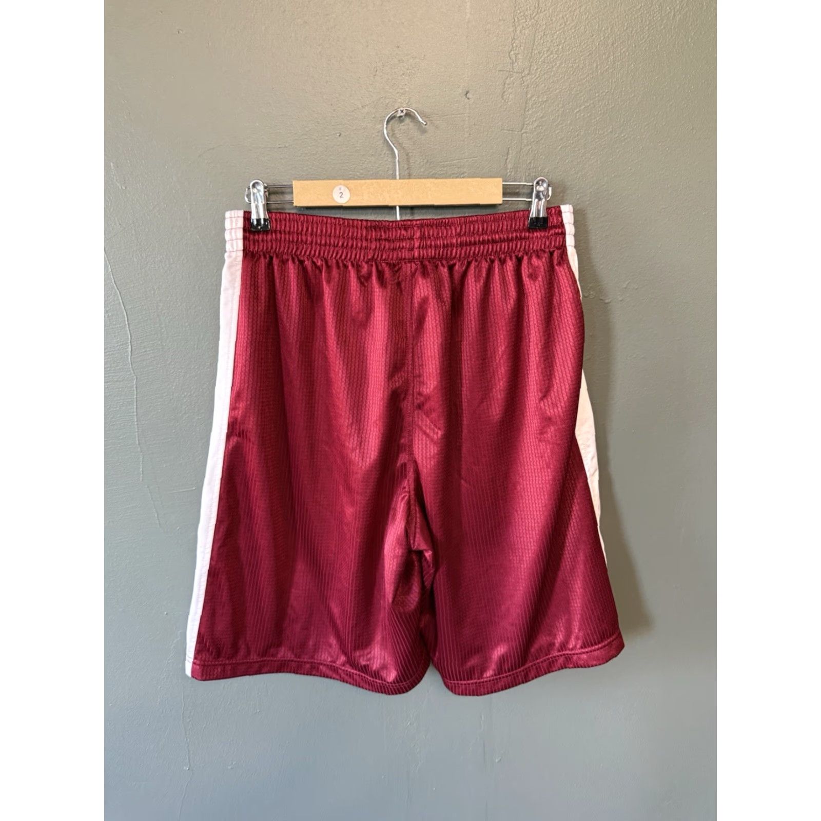 Nike Y2K Nike Basketball Mens Red Athletic Shorts L Size Gray Tag Size US 33 - 2 Thumbnail