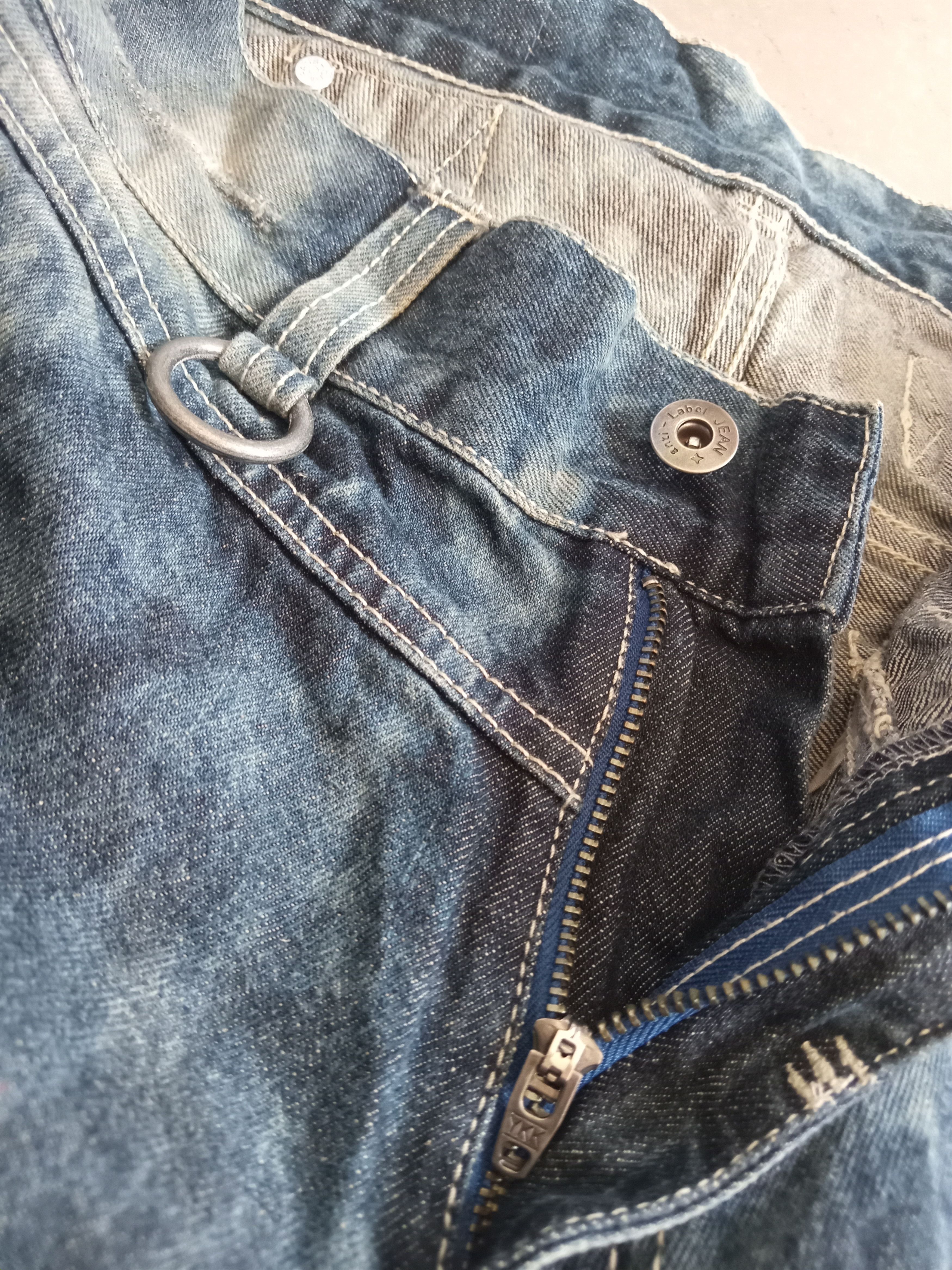 Japanese Brand 💥Style💥ANTI LABEL Asid Wash Distressed Jeans Size US 28 / EU 44 - 9 Thumbnail