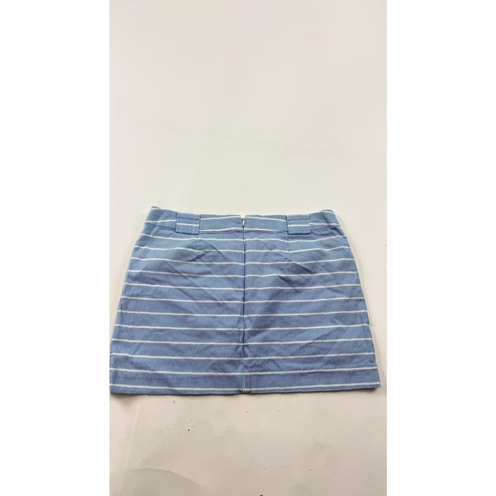 Vintage Kate Spade Saturday Skirt Womens 4 Blue White Stripe Mini Casual Stretch Cotton Size 27" / US 4 / IT 40 - 5 Thumbnail