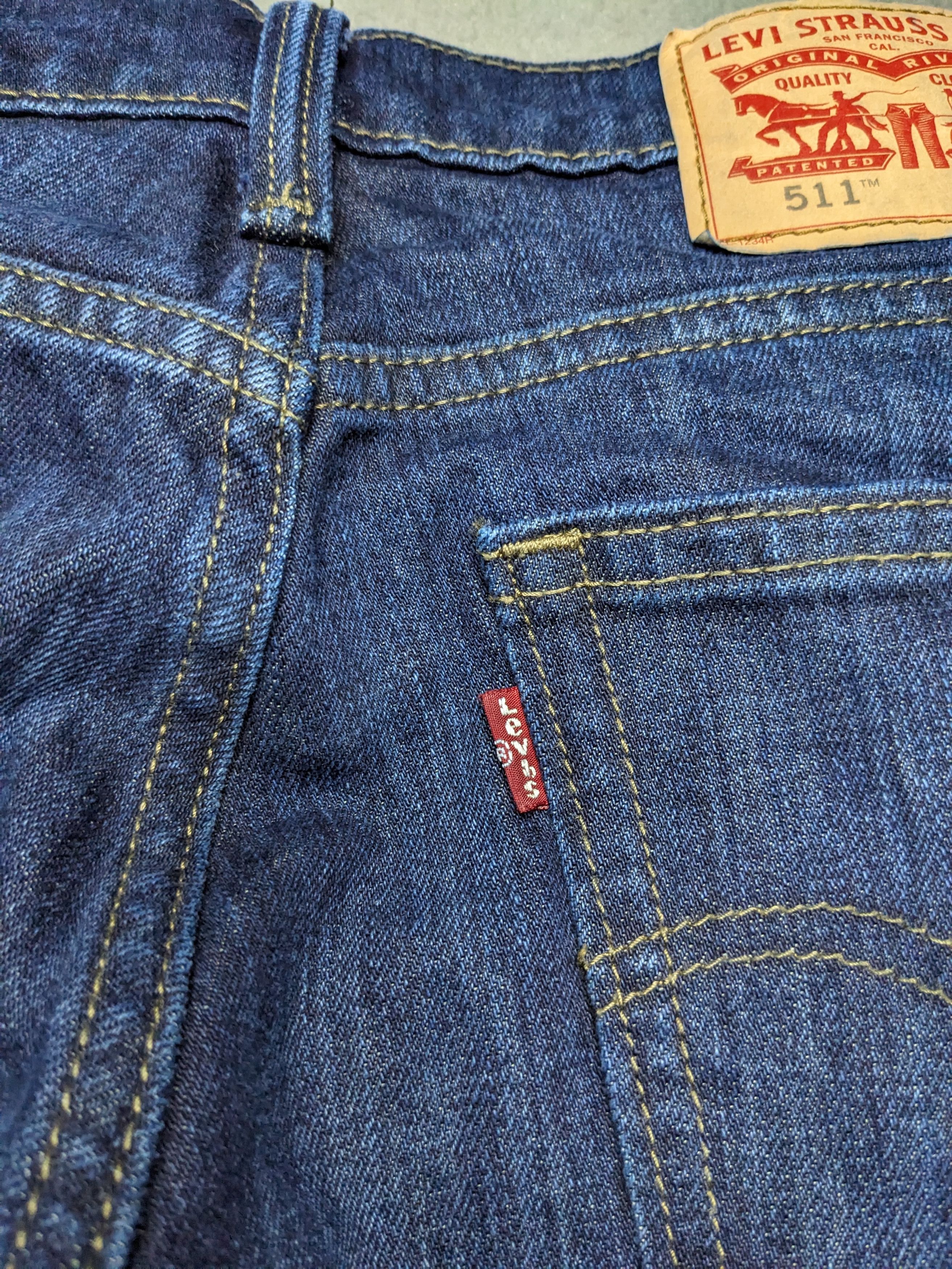 Levi's Levis 511 Jeans 29x29 Dark Blue Slim Fit Straight Leg Denim Size US 29 - 9 Thumbnail