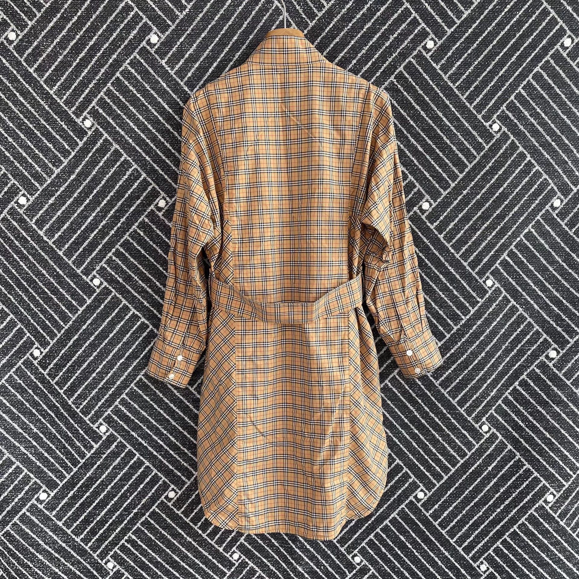 Burberry Burberry 99 new women's yellow check shirt dress 36 Size XS / US 0-2 / IT 36-38 - 2 Thumbnail