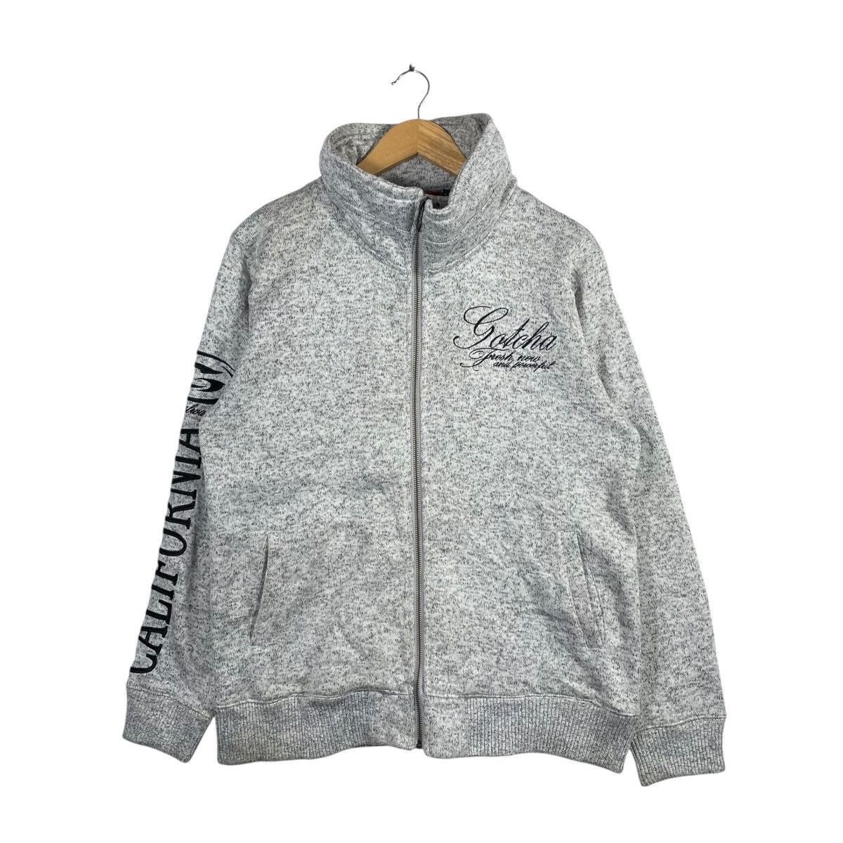 Gotcha GOTCHA International Grey Full Zip Sweatshirt Jacket Size L Size US L / EU 52-54 / 3 - 1 Thumbnail