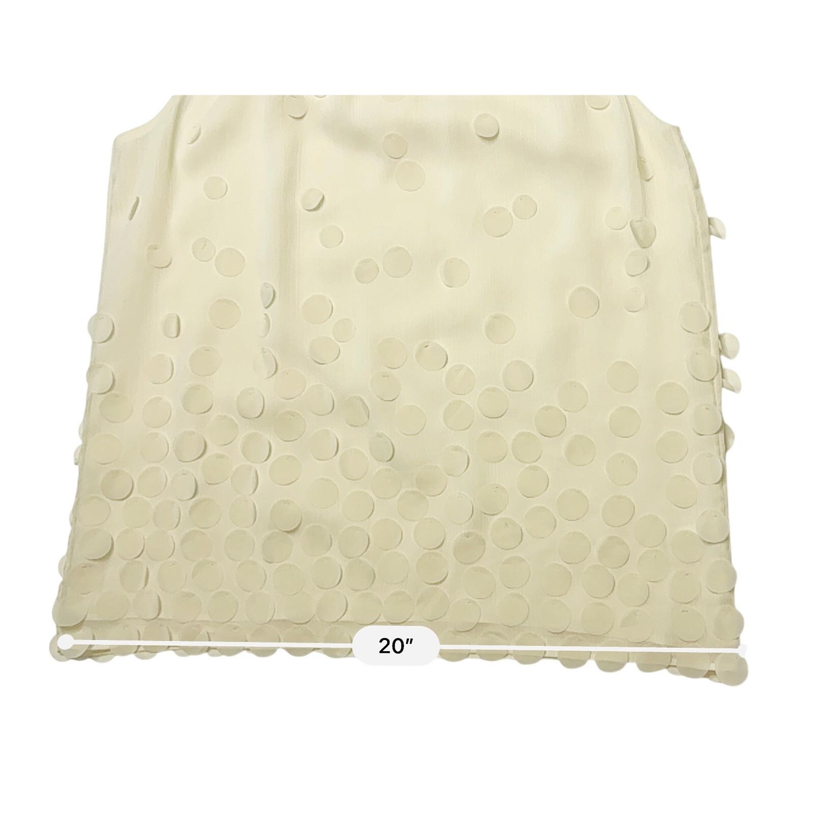 Other Talbots Cream Sleeveless Circle Flutter Blouse 8 Glam Size M / US 6-8 / IT 42-44 - 6 Thumbnail