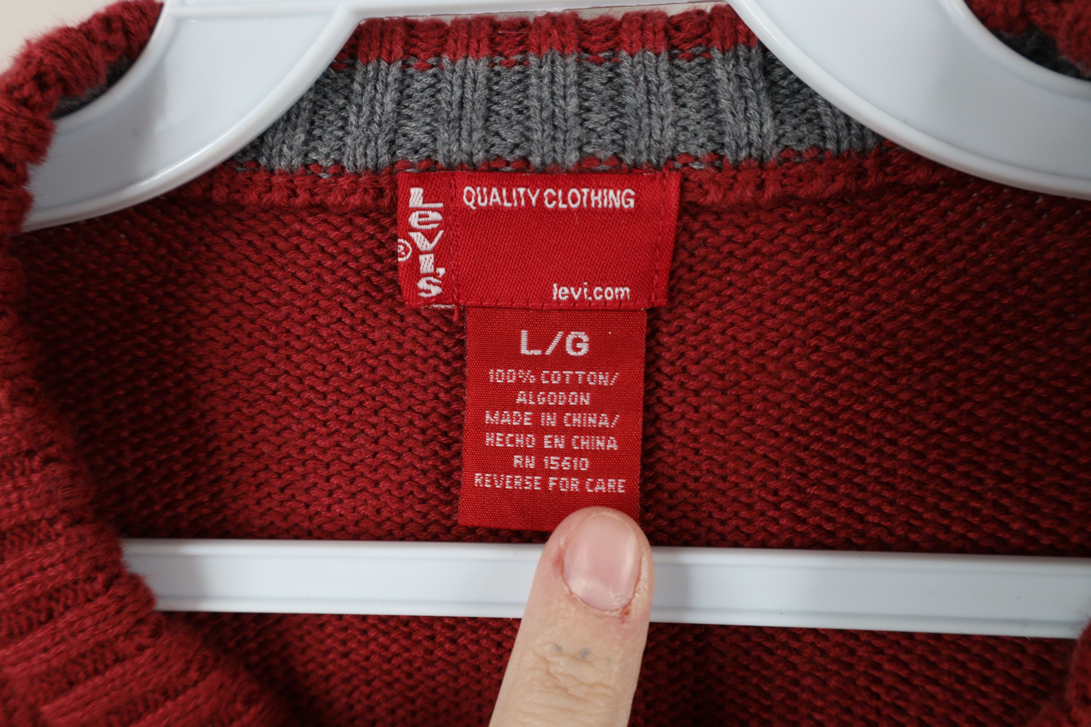 Levi's × Vintage Vintage Levis Out Cotton Fair Isle Knit Crewneck Sweater Size US L / EU 52-54 / 3 - 6 Thumbnail