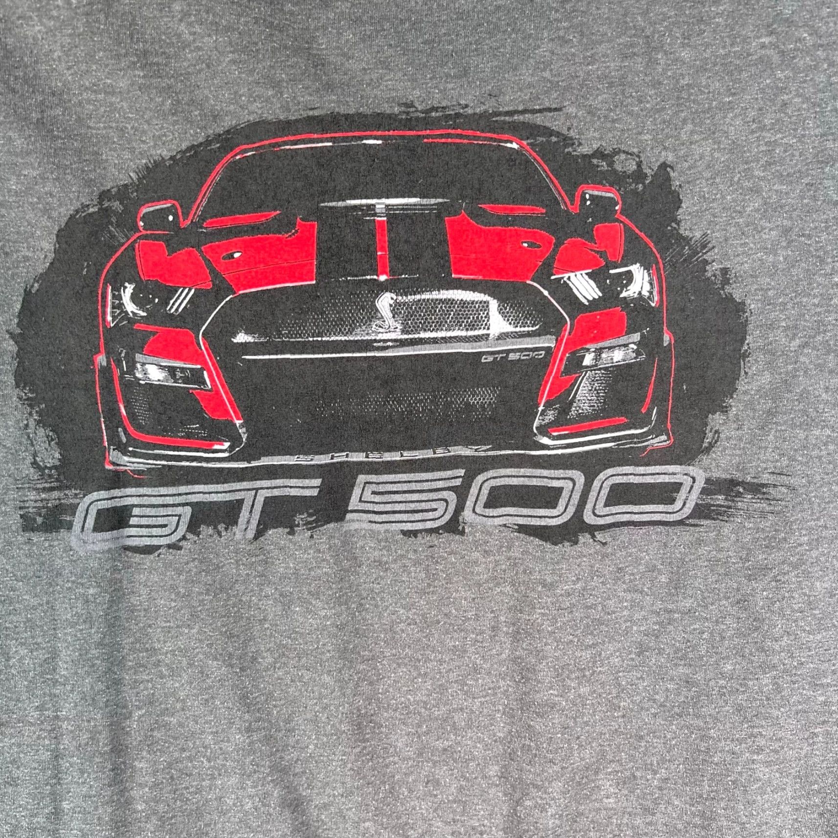 Ford Ford Mustang GT 500 T Shirt Adult XL Gray 2 Sided Graphic T Shirt Mens Cars Shirt XL Gray Mustang 500 GT Graphic 2Sided Size US XL / EU 56 / 4 - 2 Thumbnail