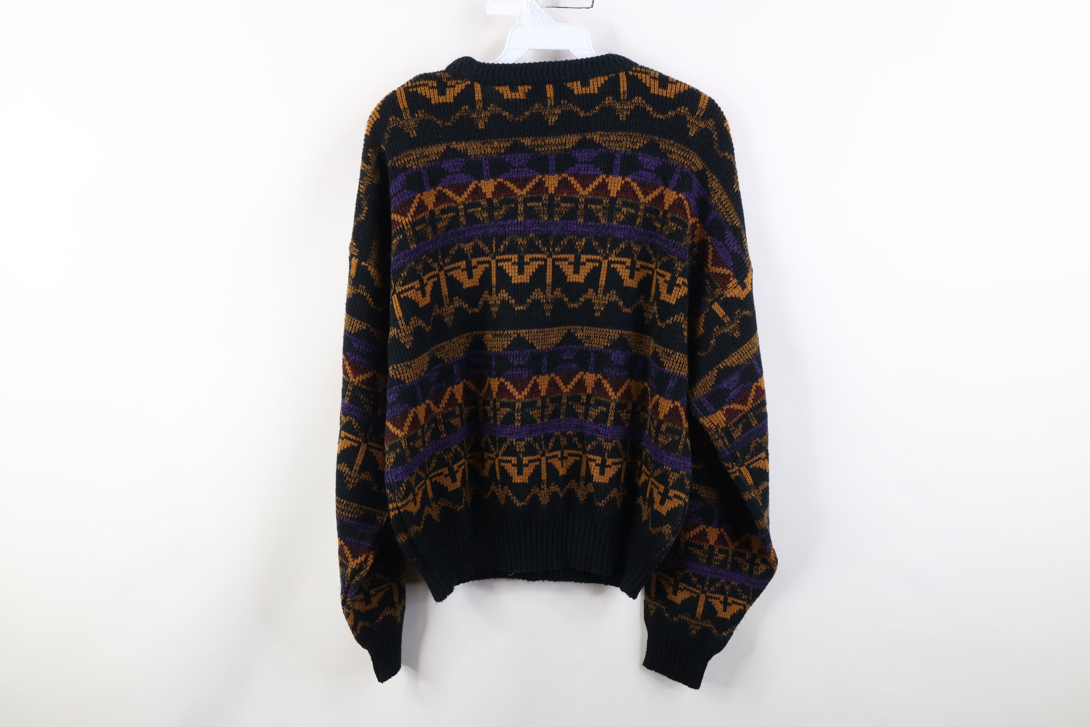 Vintage Vintage 90s Streetwear Geometric Knit Crewneck Sweater Size M / US 6-8 / IT 42-44 - 9 Thumbnail