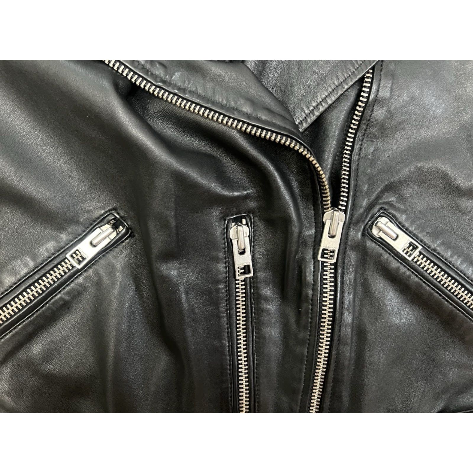 Allsaints All Saints EUC Balfern Leather Biker Jacket Women's 8 Medium Black Size M / US 6-8 / IT 42-44 - 5 Thumbnail