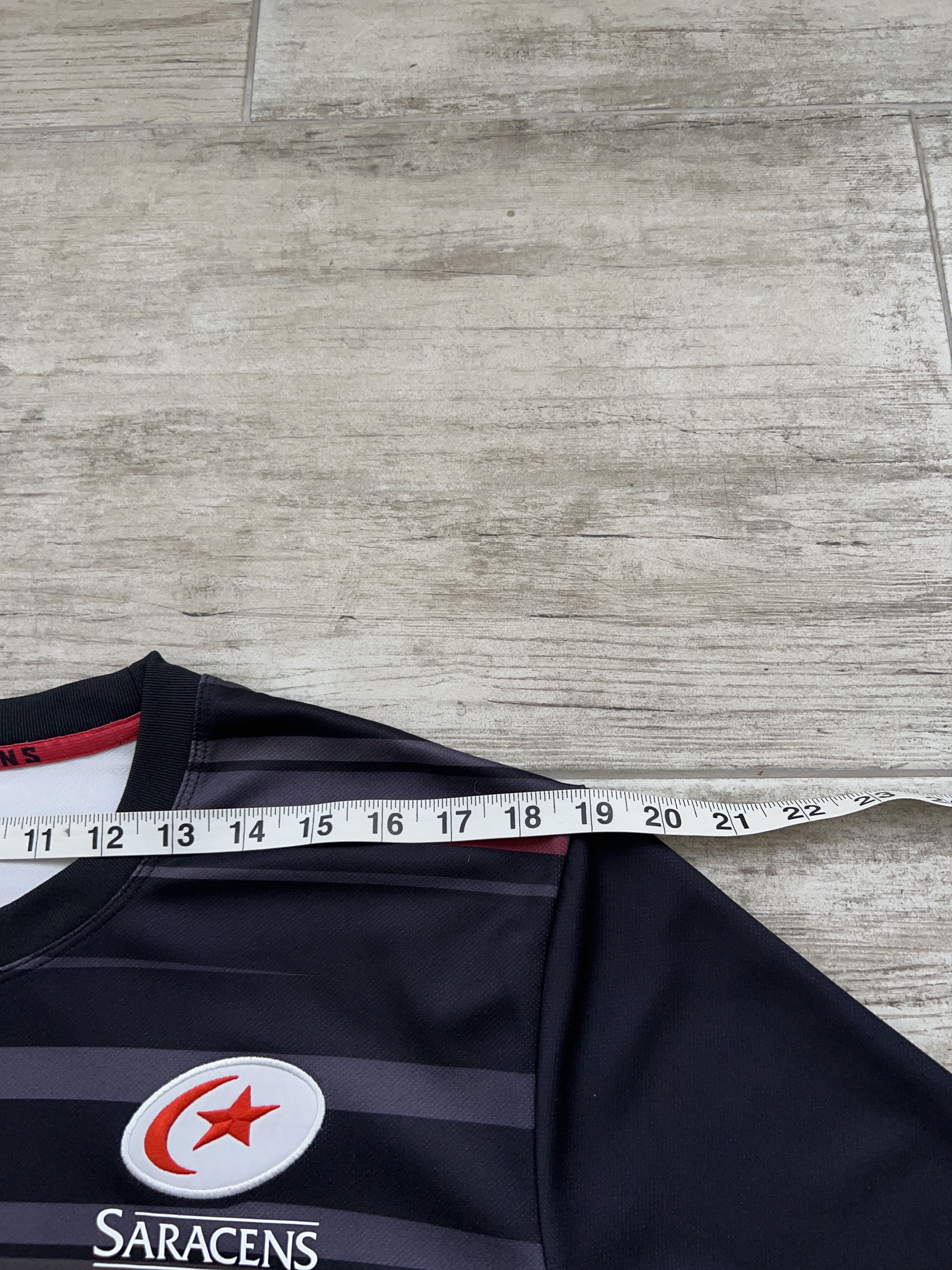 Nike Mens Nike Saracens 2014 2015 Away Rugby T Shirt Jersey Size US L / EU 52-54 / 3 - 5 Thumbnail