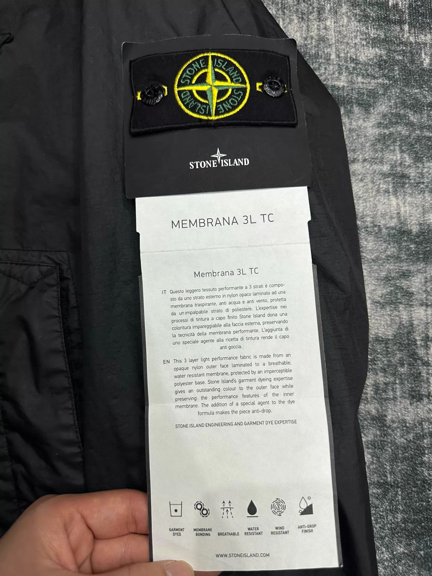 Stone Island Stone Island 23ss MEMBRANA 3LTC Hooded Jacket Black XXL New Size US XXL / EU 58 / 5 - 3 Thumbnail