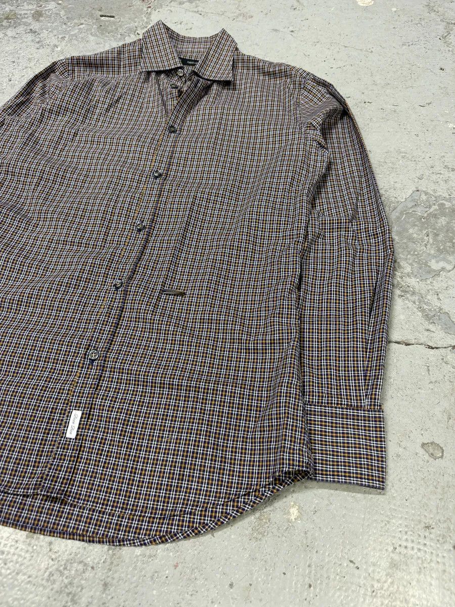 Dsquared2 FW2012 Dsquared2 Checkered Blue & Yellow Minimalist Shirt Size US L / EU 52-54 / 3 - 6 Thumbnail