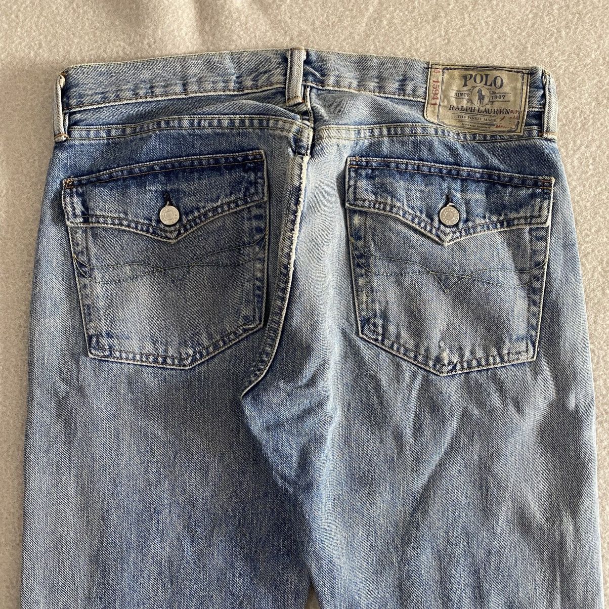 If Six Was Nine × Japanese Brand Polo Ralph Lauren Flared Distressed Denim w34 Size US 34 / EU 50 - 6 Thumbnail