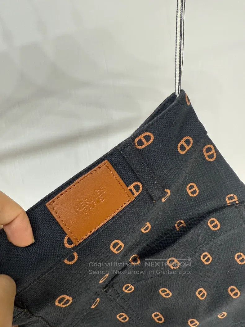 Hermes Hermes Pig Nose Monogrammed Denim Shorts Size 25" / US 0 / IT 36 - 4 Thumbnail