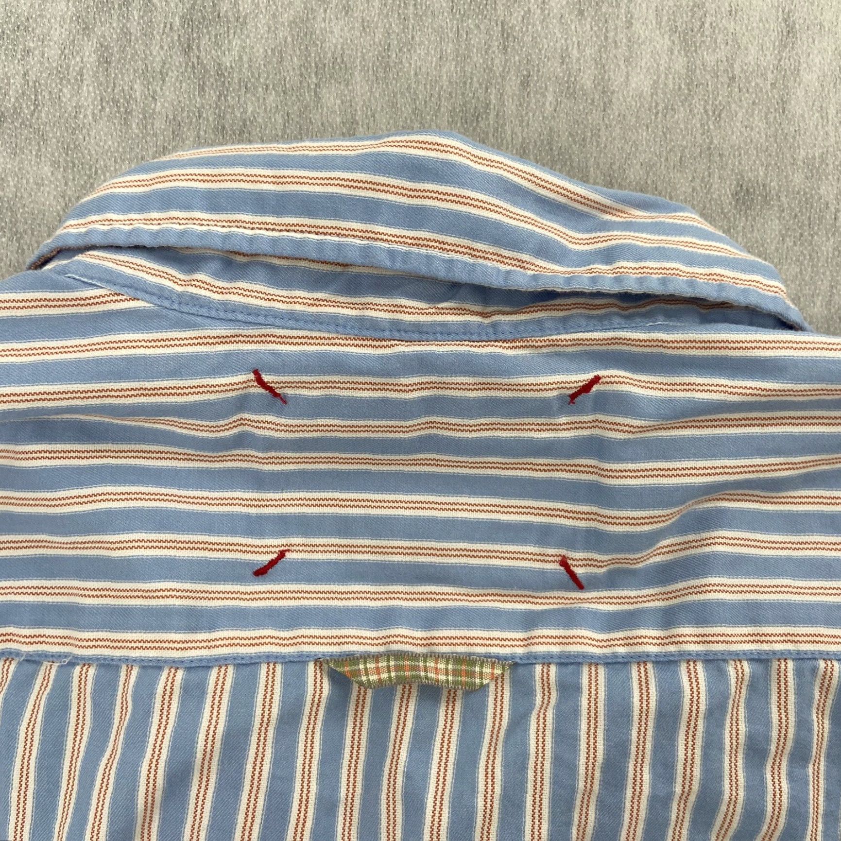 Robert Graham Robert Graham Shirt Adult XL Blue Striped Button-Up Long Sleeve Logo Cotton Mens Size US XL / EU 56 / 4 - 7 Thumbnail