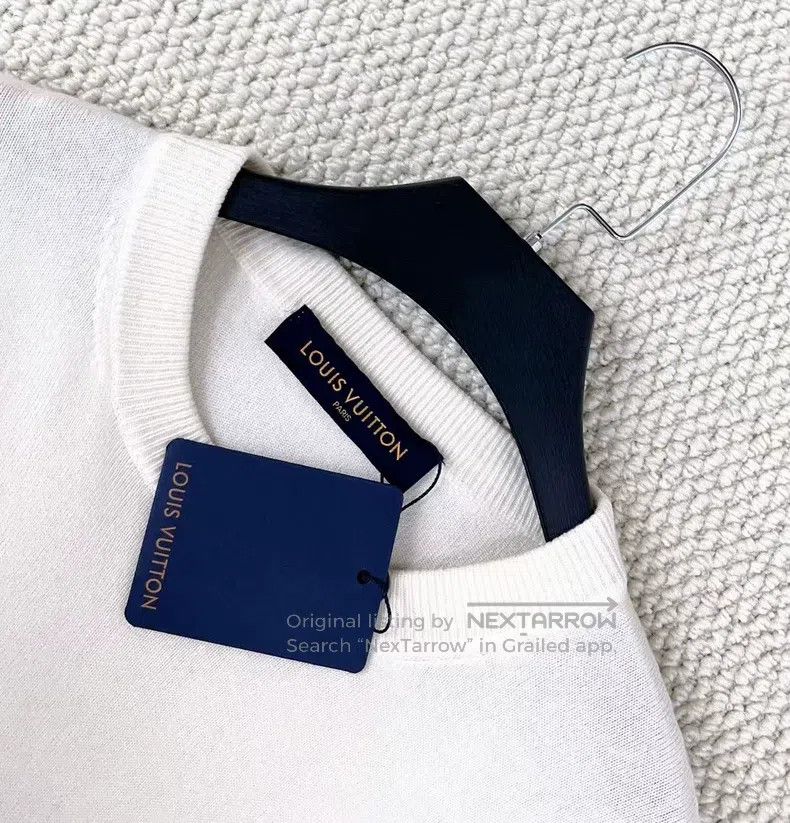 Louis Vuitton Louis Vuitton Beige Wave Stripe Printed Letter Intarsia Sl Size US XS / EU 42 / 0 - 3 Thumbnail