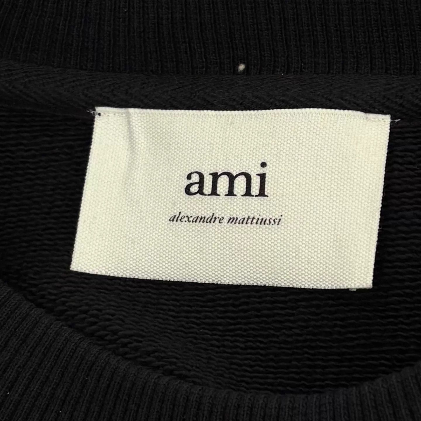 AMI AMI PARIS Heart Embroidered Crew Sweatshirt Black Size US S / EU 44-46 / 1 - 3 Thumbnail