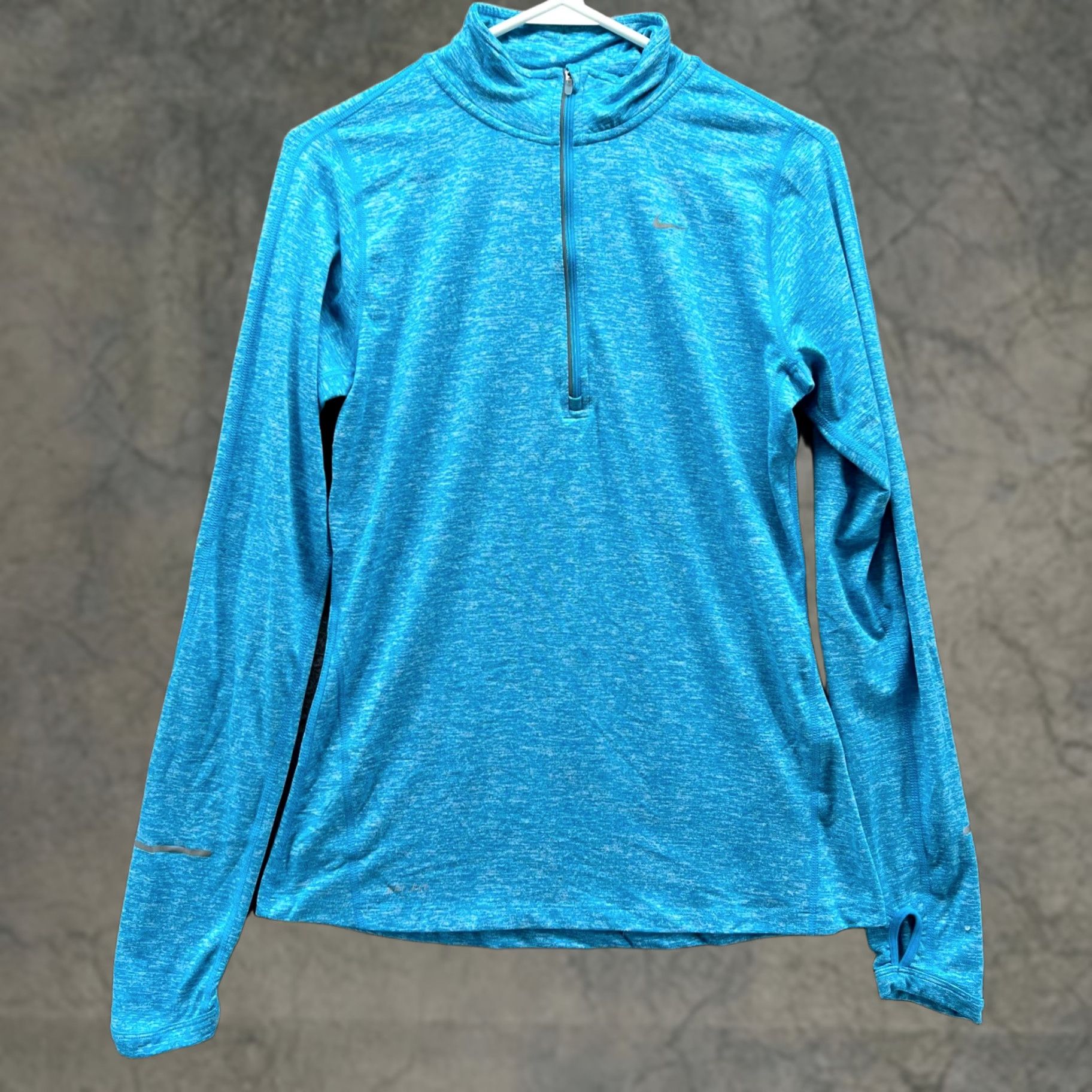 Nike Nike Sweatshirt Womens Small Blue 1/2 Zip Dri-FIT Element Stretch Size S / US 4 / IT 40 - 1 Thumbnail