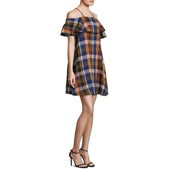 Other SUNO New York Dress 2 NWT Woven Plaid Multicolor Thick Knit Size XS / US 0-2 / IT 36-38 - 1 Thumbnail